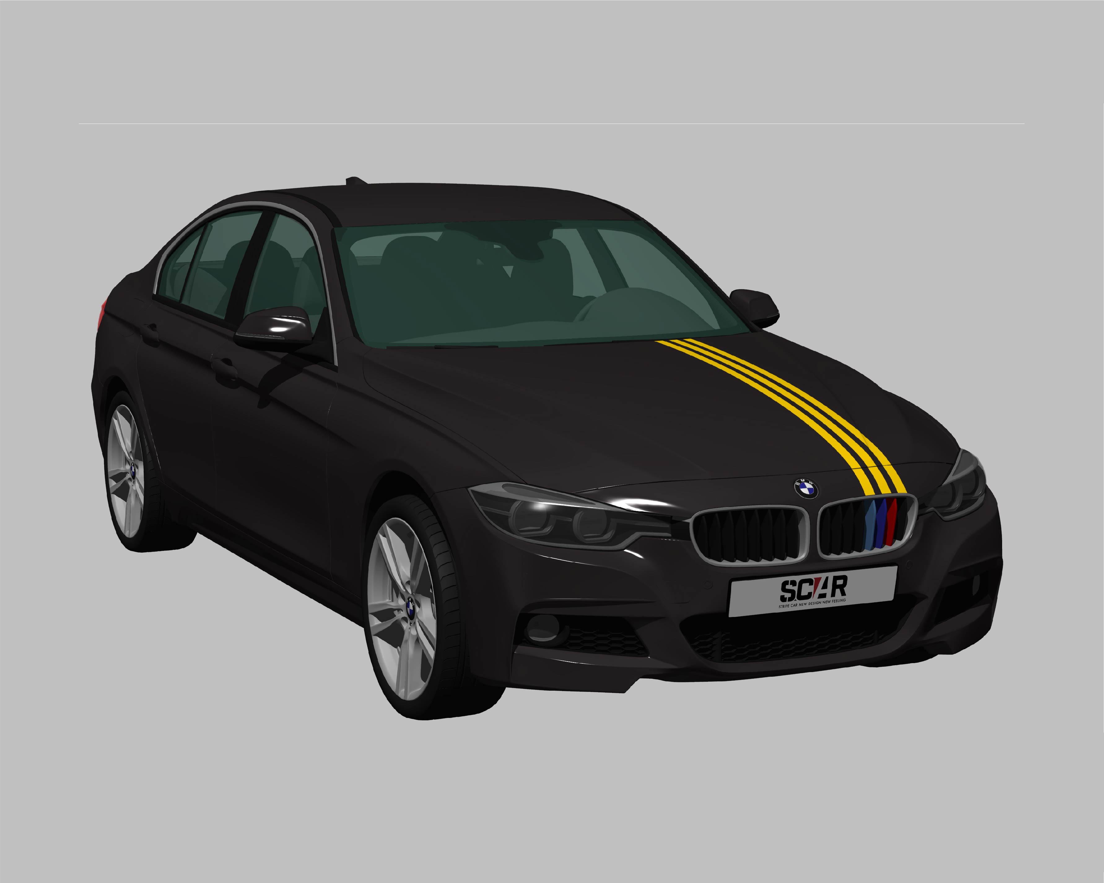 BMW_3-シリーズ_F30_2015/ カーストライプ #1074